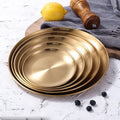Brass-Plated Nested Serving Plates