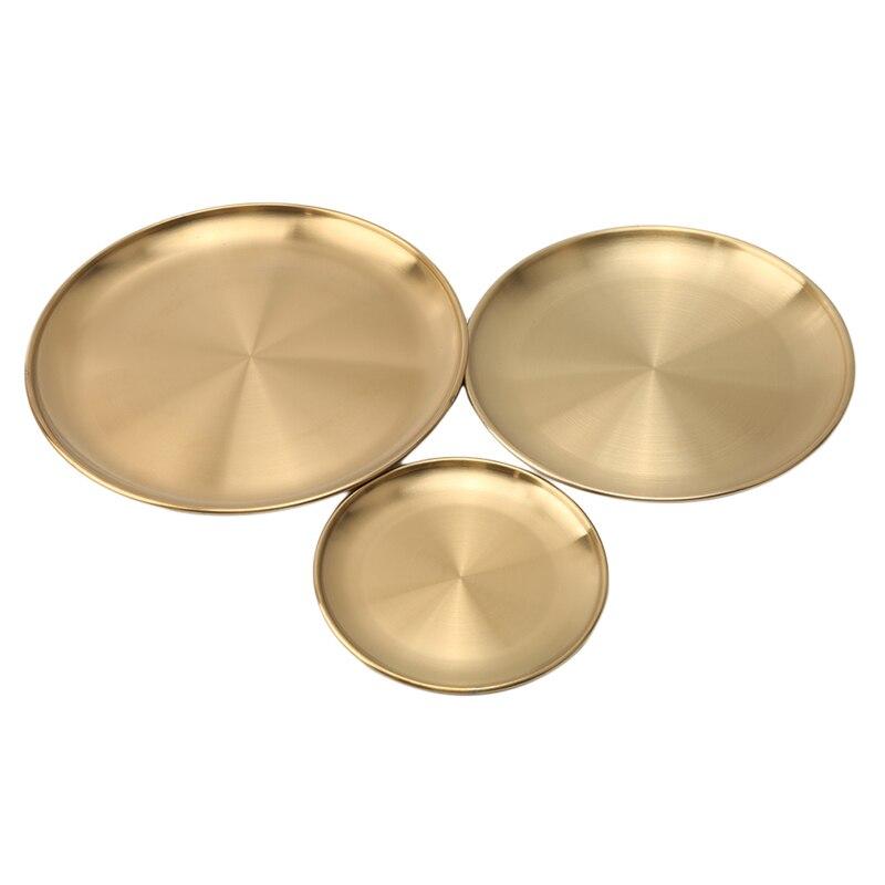 Brass-Plated Nested Serving Plates