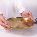 Brass-Plated Nested Serving Plates