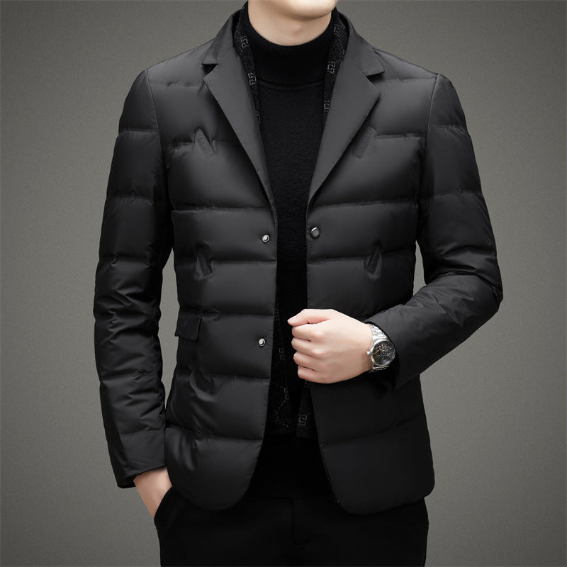 Men's Jacket – Down Jacket – Tailored Fit – Double Breasted – Quilted Business Design
