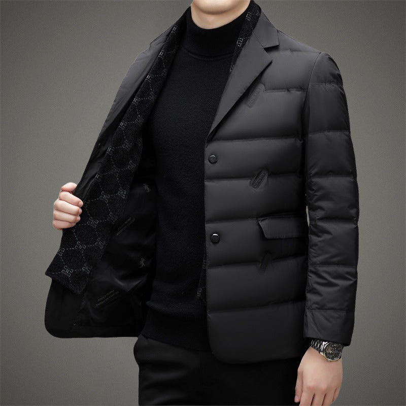 Men's Jacket – Down Jacket – Tailored Fit – Double Breasted – Quilted Business Design