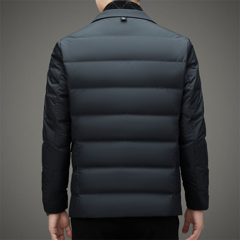 Men's Jacket – Down Jacket – Tailored Fit – Double Breasted – Quilted Business Design