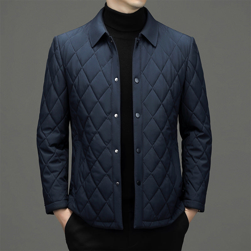 Diamond Quilted Snap Button Jacket