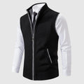 Men's Sweater Vest – Slim Fit – Soft Knitted – Zipper – Ribbed Edges – Smart Casual