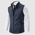 Men's Sweater Vest – Slim Fit – Soft Knitted – Zipper – Ribbed Edges – Smart Casual