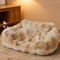 Long-Pile Low-Entry Bolster Pet Bed