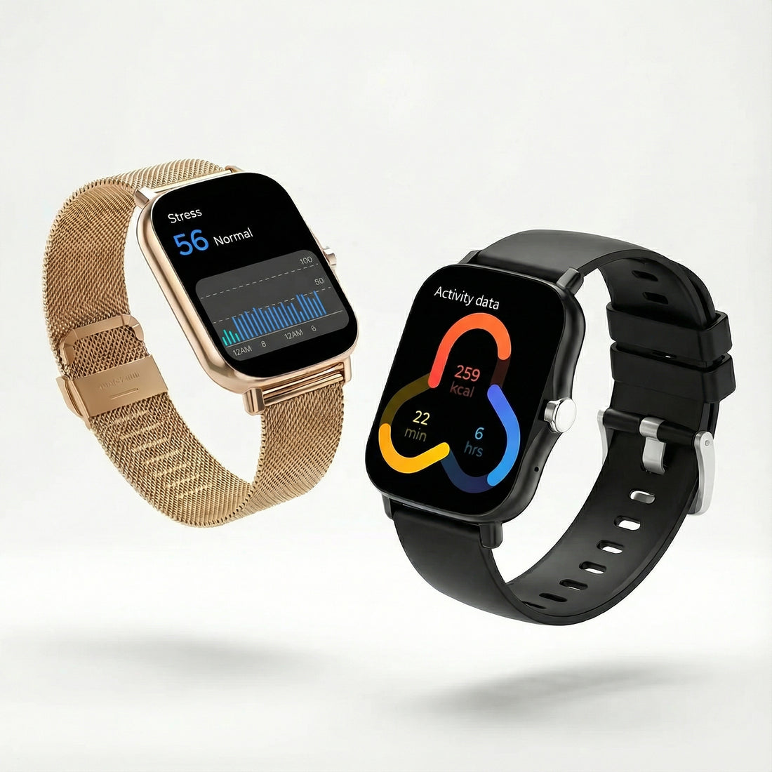 Tempered Glass Milanese Magnetic Clasp Smartwatch + 1 FREE WORKOUT STRAP