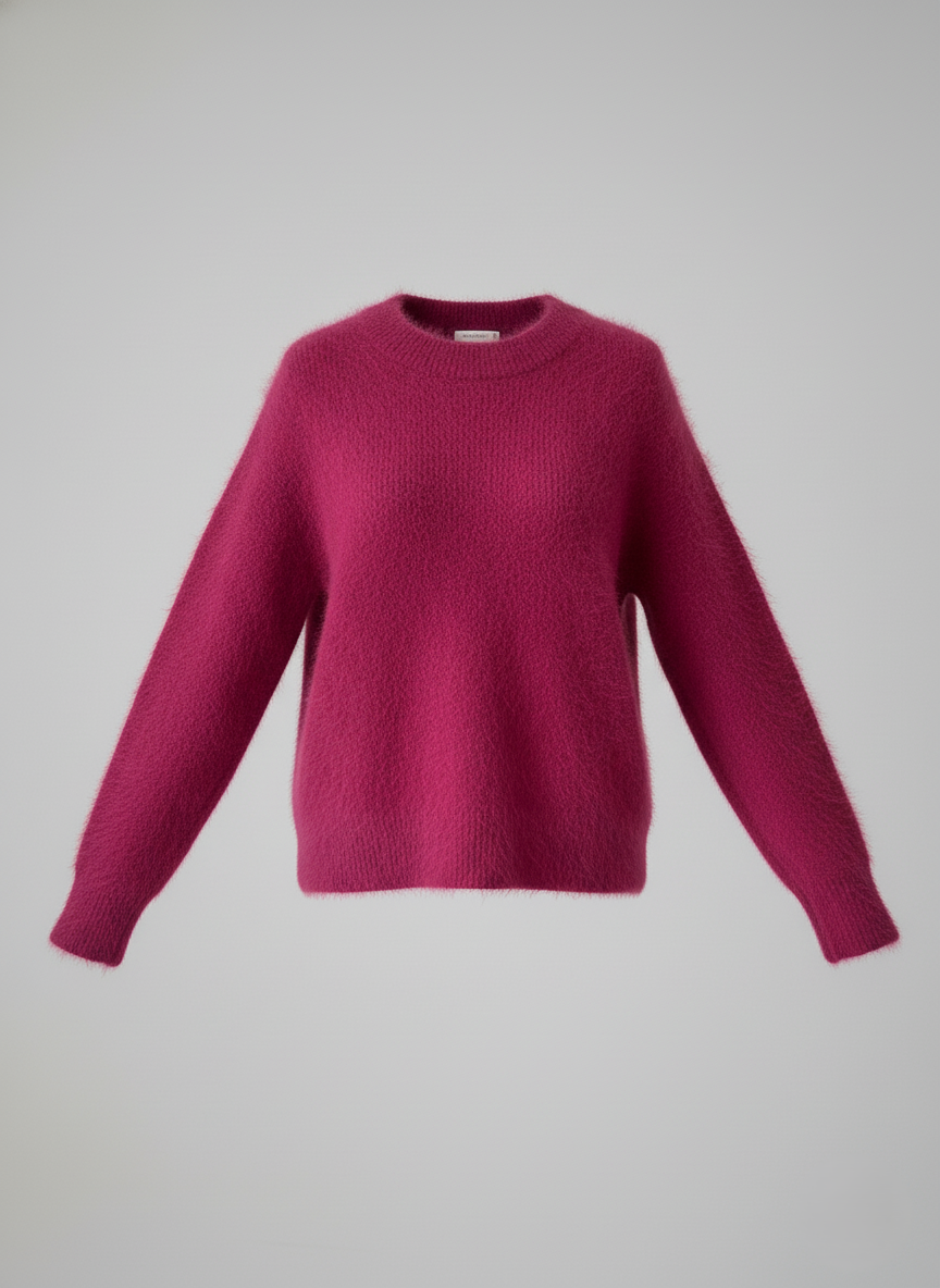 Oversized Fuzzy Texture Pullover Sweater