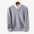 Men's V-neck Sweater – Slim Fit – Soft Knit Quality – Ribbed Edges – Versatile Style