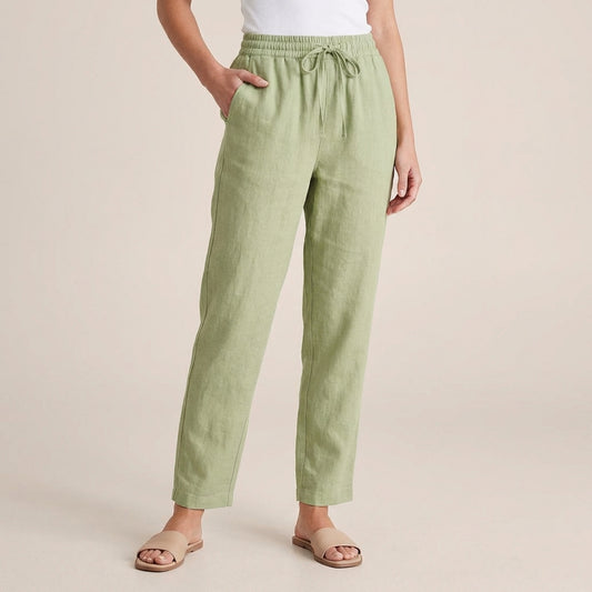 Women's Lightweight Relaxed-Fit Summer Trousers with Drawstring Waist