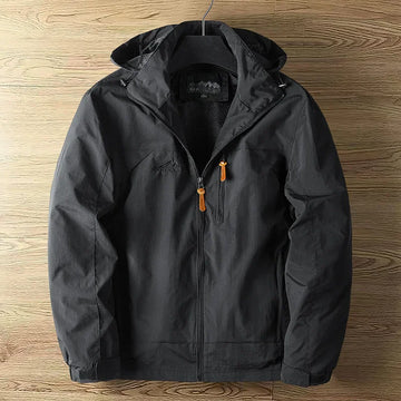 Windproof Hooded Fleece Lined Jacket
