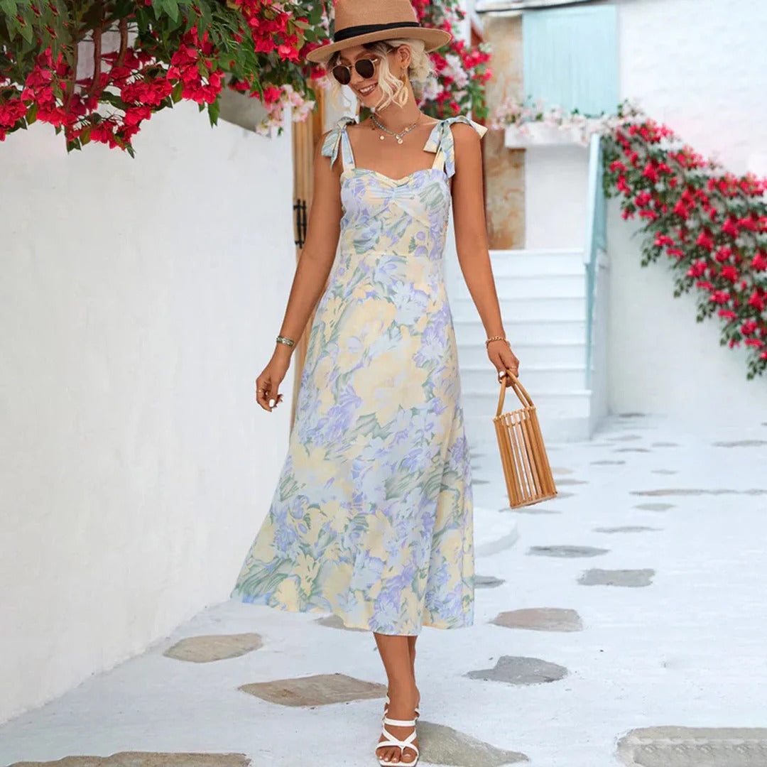 Light Breathable Floral Midi Dress