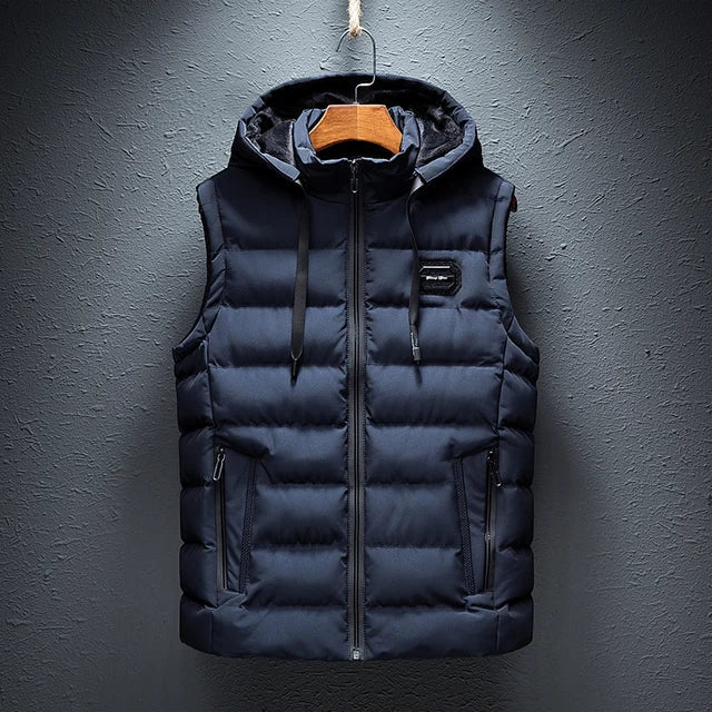 Detachable Hood Quilted Puffer Vest