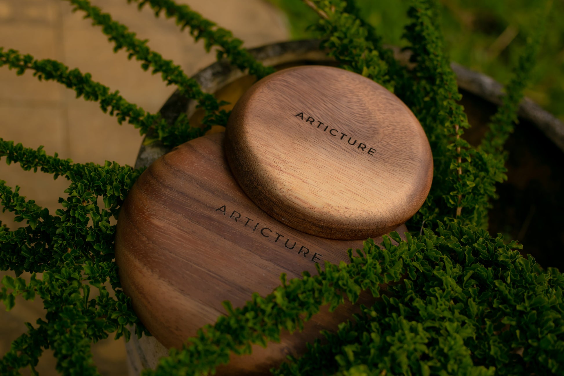 Walnut Wood Round Serving Plate