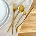 Stainless Steel Mirror-Polished Tapered Handles Flatware Set