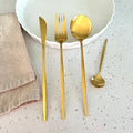 Stainless Steel Mirror-Polished Tapered Handles Flatware Set