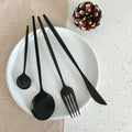 Minimalist Stainless Steel Slim Tapered Flatware Set