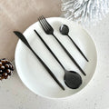 Minimalist Stainless Steel Slim Tapered Flatware Set