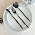 Minimalist Stainless Steel Slim Tapered Flatware Set