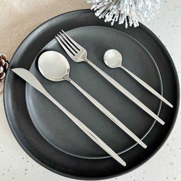 Stainless Steel Minimalist Mirror-Polished Flatware Set