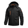 Men's Winter Jacket - Windproof and Insulated - Hood and Multiple Pockets - Adjustable Cuffs