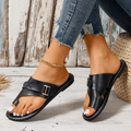 Women's Sandals - Genuine Leather - Open Toe - Comfortable Flat Sole - Casual Everyday