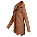 Women's Raincoat - Waterproof with Hood - Zipper & Front Pockets - Comfortable Fit