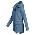 Women's Raincoat - Waterproof with Hood - Zipper & Front Pockets - Comfortable Fit