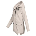 Women's Raincoat - Waterproof with Hood - Zipper & Front Pockets - Comfortable Fit