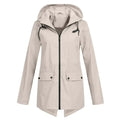 Women's Raincoat - Waterproof with Hood - Zipper & Front Pockets - Comfortable Fit
