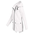 Women's Raincoat - Waterproof with Hood - Zipper & Front Pockets - Comfortable Fit