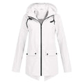 Women's Raincoat - Waterproof with Hood - Zipper & Front Pockets - Comfortable Fit