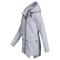 Women's Raincoat - Waterproof with Hood - Zipper & Front Pockets - Comfortable Fit