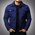 Men's Denim Jacket – Structured Fit – Button Closure – Classic Collar – Breathable Design