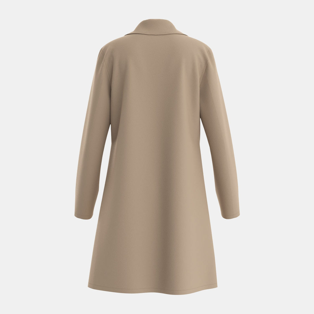 Tailored Double-Breasted Wool Blend Coat