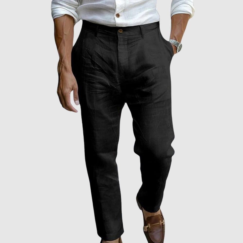 Linen Lightweight Breathable Classic Fit Trousers