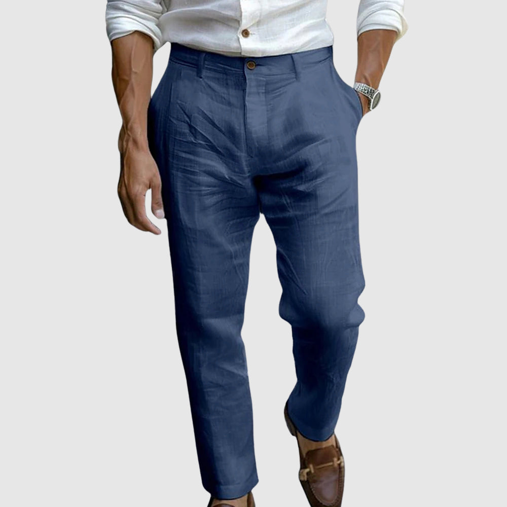 Linen Lightweight Breathable Classic Fit Trousers