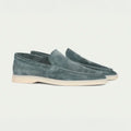 Men's loafers – Suede – Slip-on – Moc toe – Streamlined fit – Rubber sole