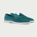Men's loafers – Suede – Slip-on – Moc toe – Streamlined fit – Rubber sole