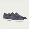 Men's loafers – Suede – Slip-on – Moc toe – Streamlined fit – Rubber sole