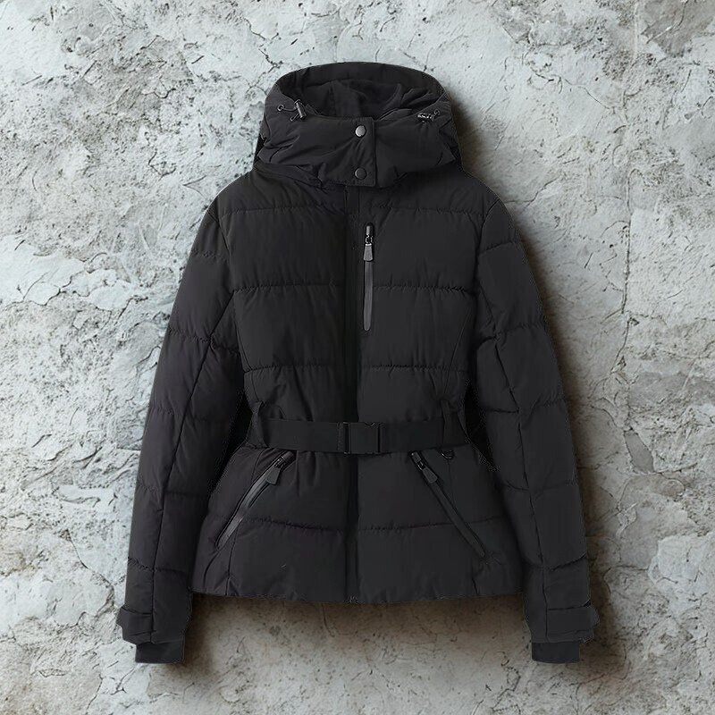 Quilted Insulated Belted Puffer Jacket
