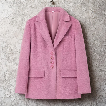 Oversized Relaxed Plush Texture Blazer