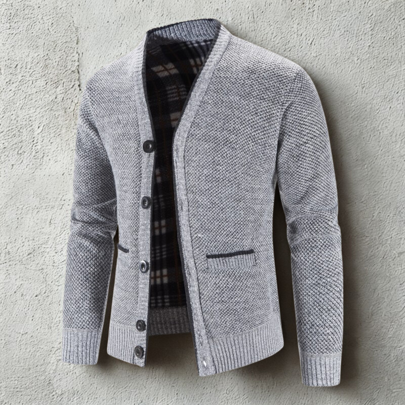 Wool Blend Slim Fit Knitted Cardigan
