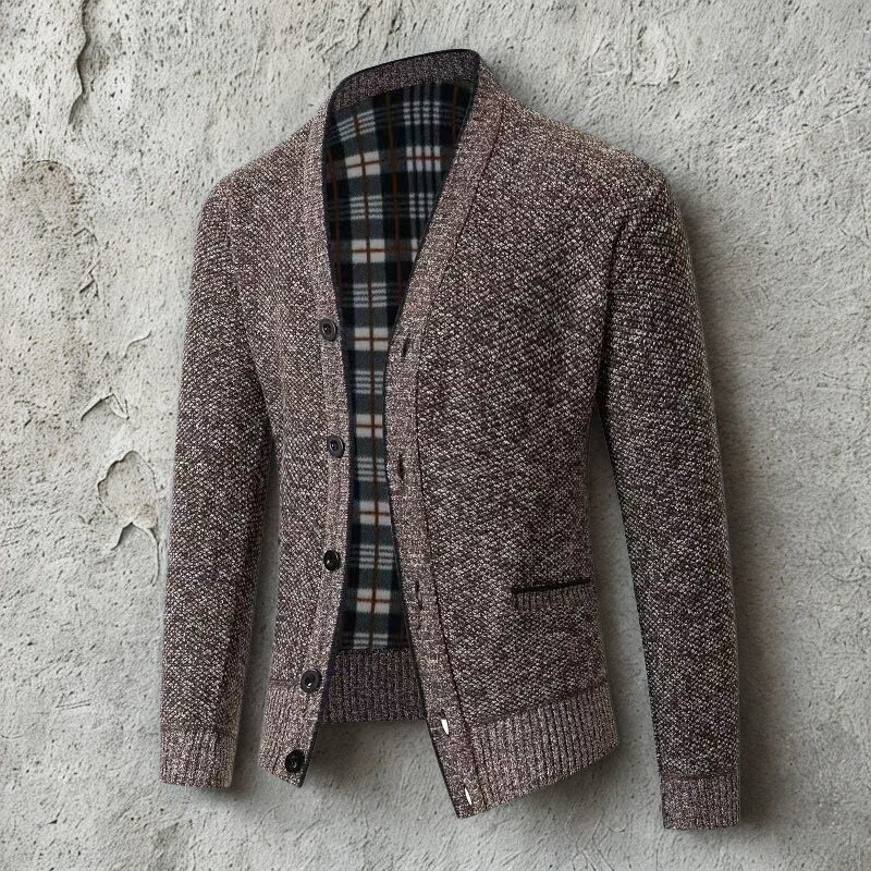 Wool Blend Slim Fit Knitted Cardigan