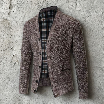 Wool Blend Slim Fit Knitted Cardigan