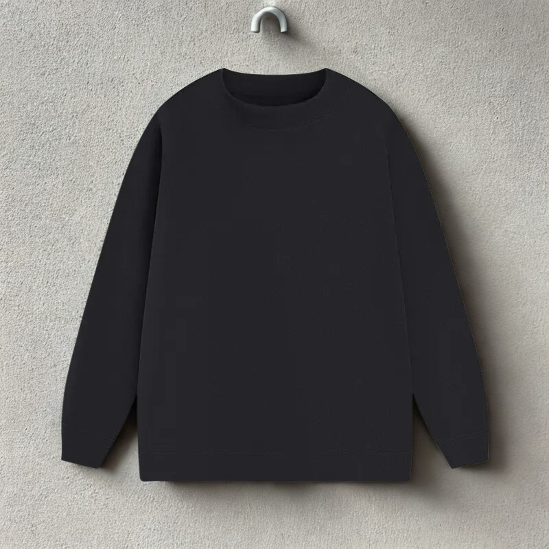 Cotton Blend Loose Fit Pullover Sweatshirt