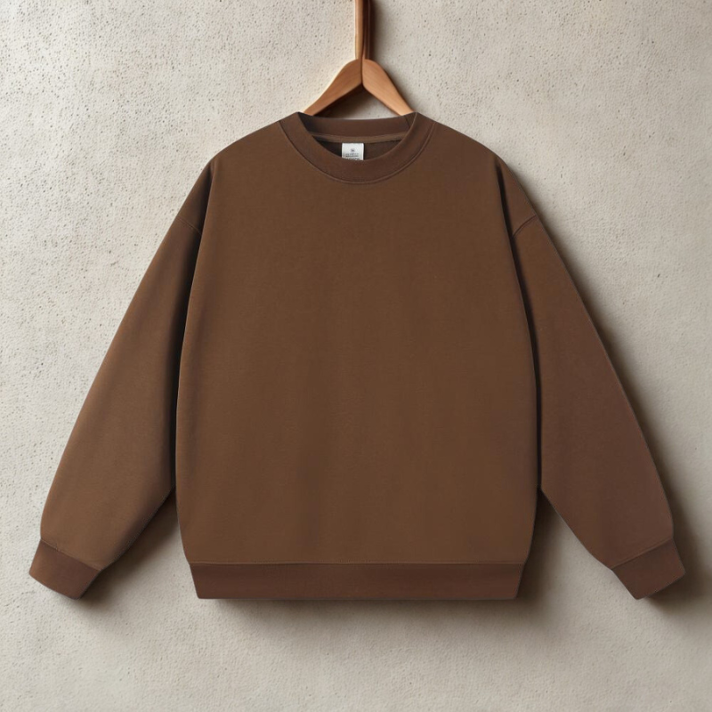 Cotton Blend Loose Fit Pullover Sweatshirt