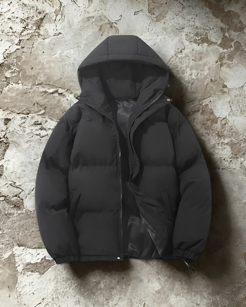 Padded Synthetic Hooded Coat