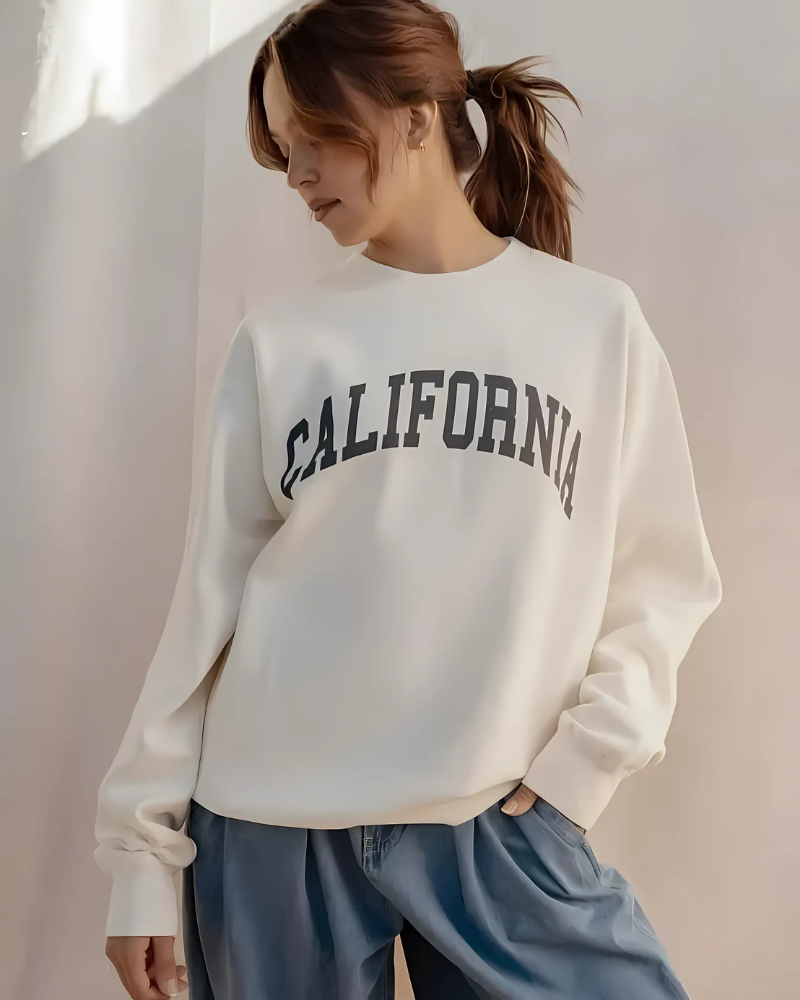 Graphic Oversized Relaxed Fit Sweatshirt