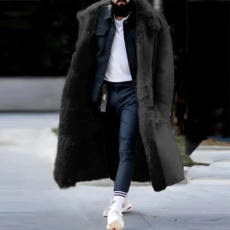 Shearling Lined Oversized Trench Coat